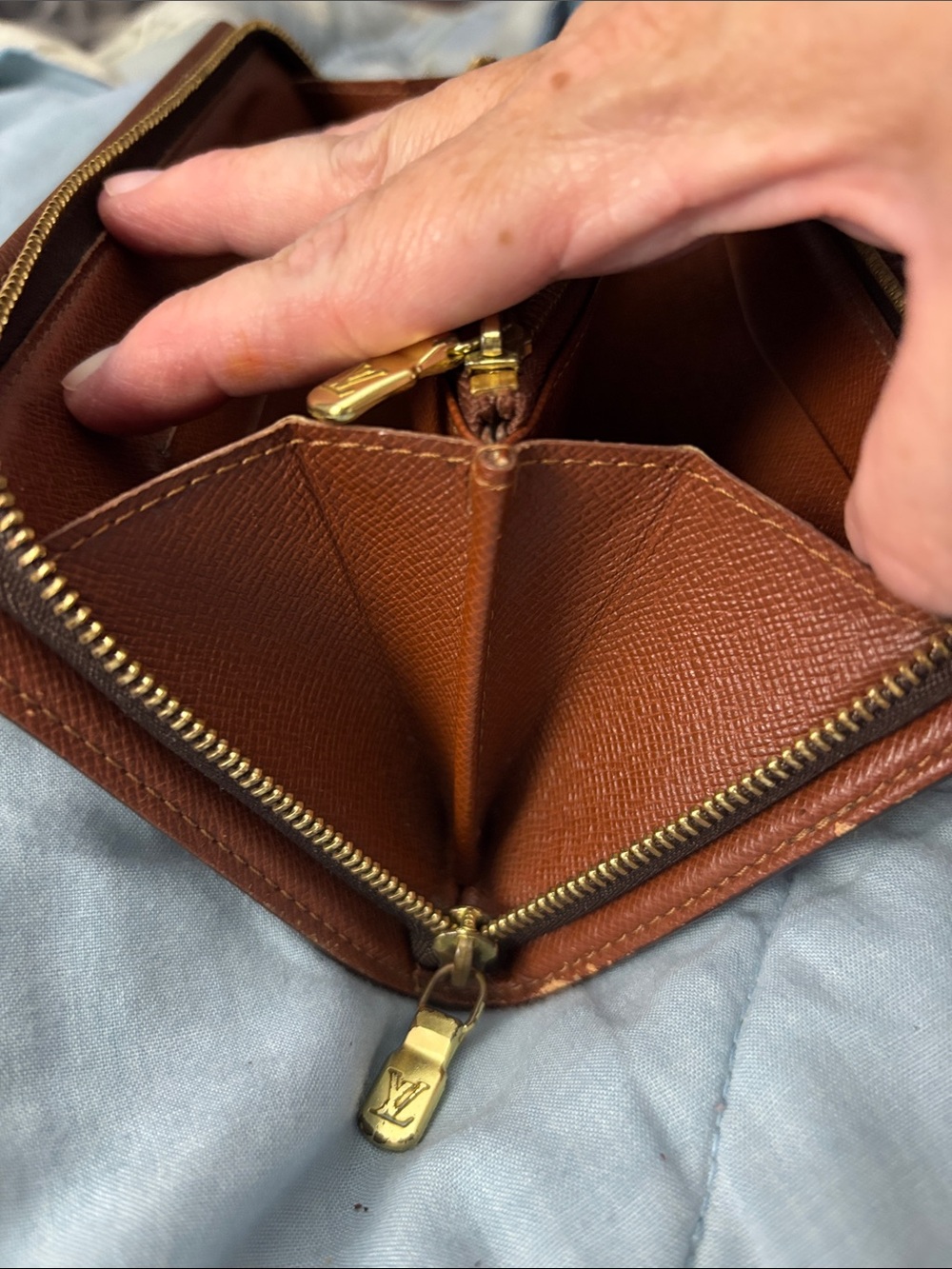 Louis Vuitton Monogram Long Wallet in Brown and Tan - Picture 10 of 12